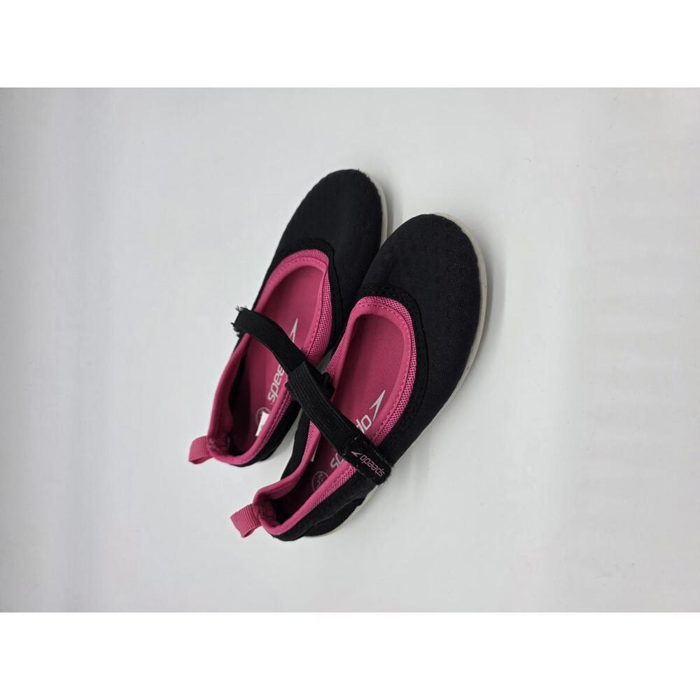 Speedo - GUC - Girls Size 11T / 12T - Water Shoes Flats Black and Pink